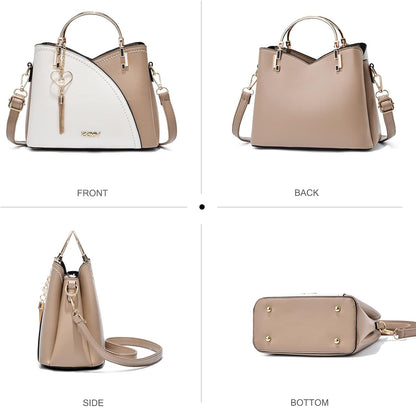Luxury Leather Tote Shoulder Bag Womens Everyday Handbag