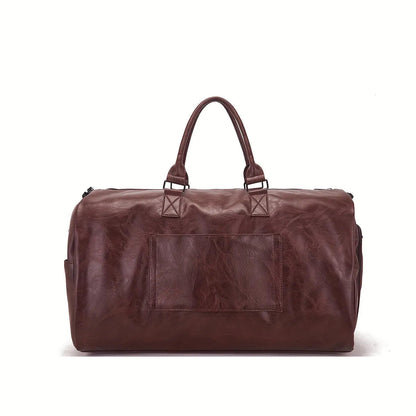 Luxury Leather Travel Bag Weekend Duffel Carry On Luggage