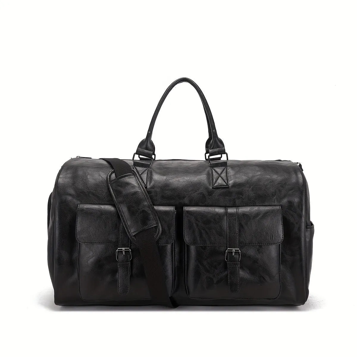 Luxury Leather Travel Bag Weekend Duffel Carry On Luggage