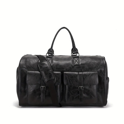 Luxury Leather Travel Bag Weekend Duffel Carry On Luggage