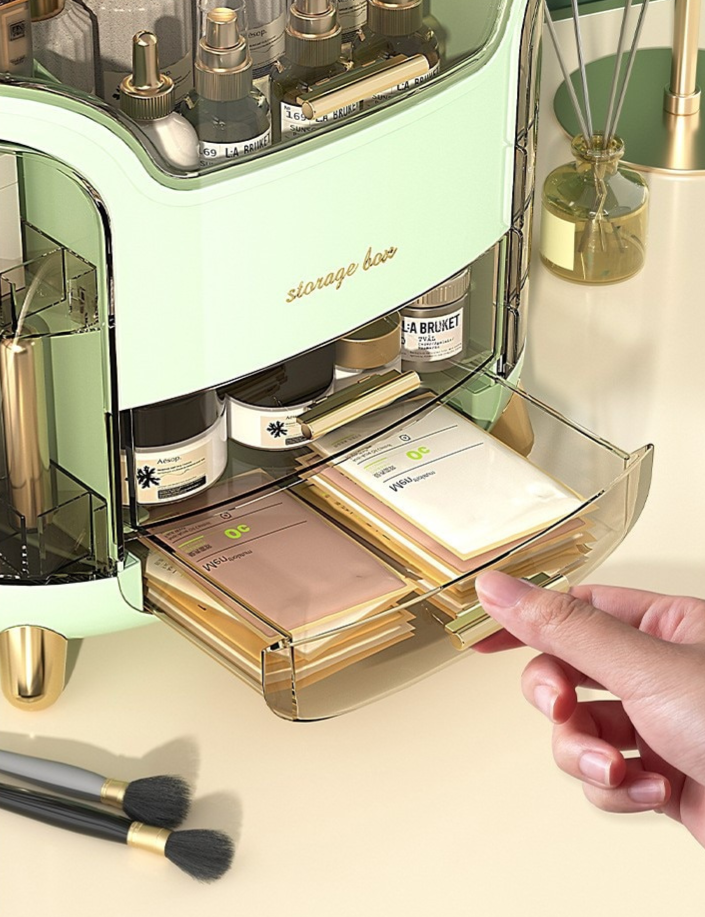 Luxury Makeup Organizer Cosmetic Storage Case Drawer Box