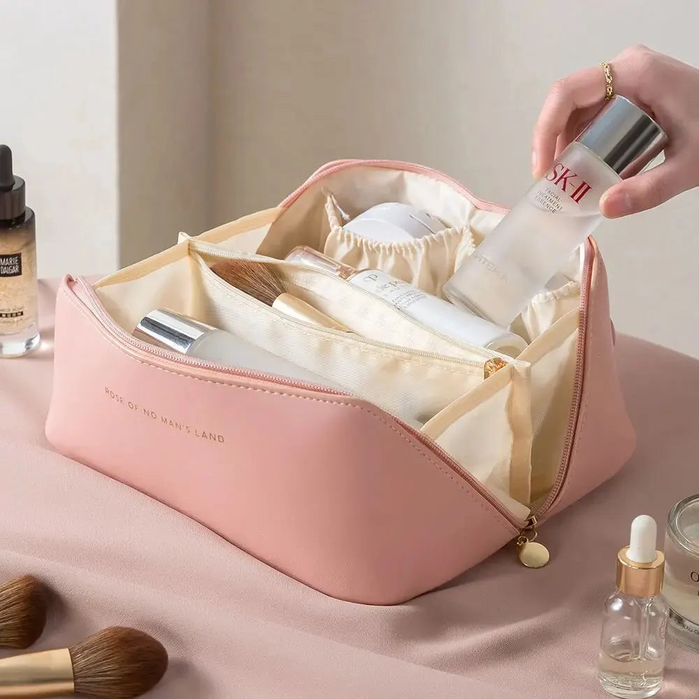 Luxury Makeup Organizer Zipper Travel Toiletry Bag