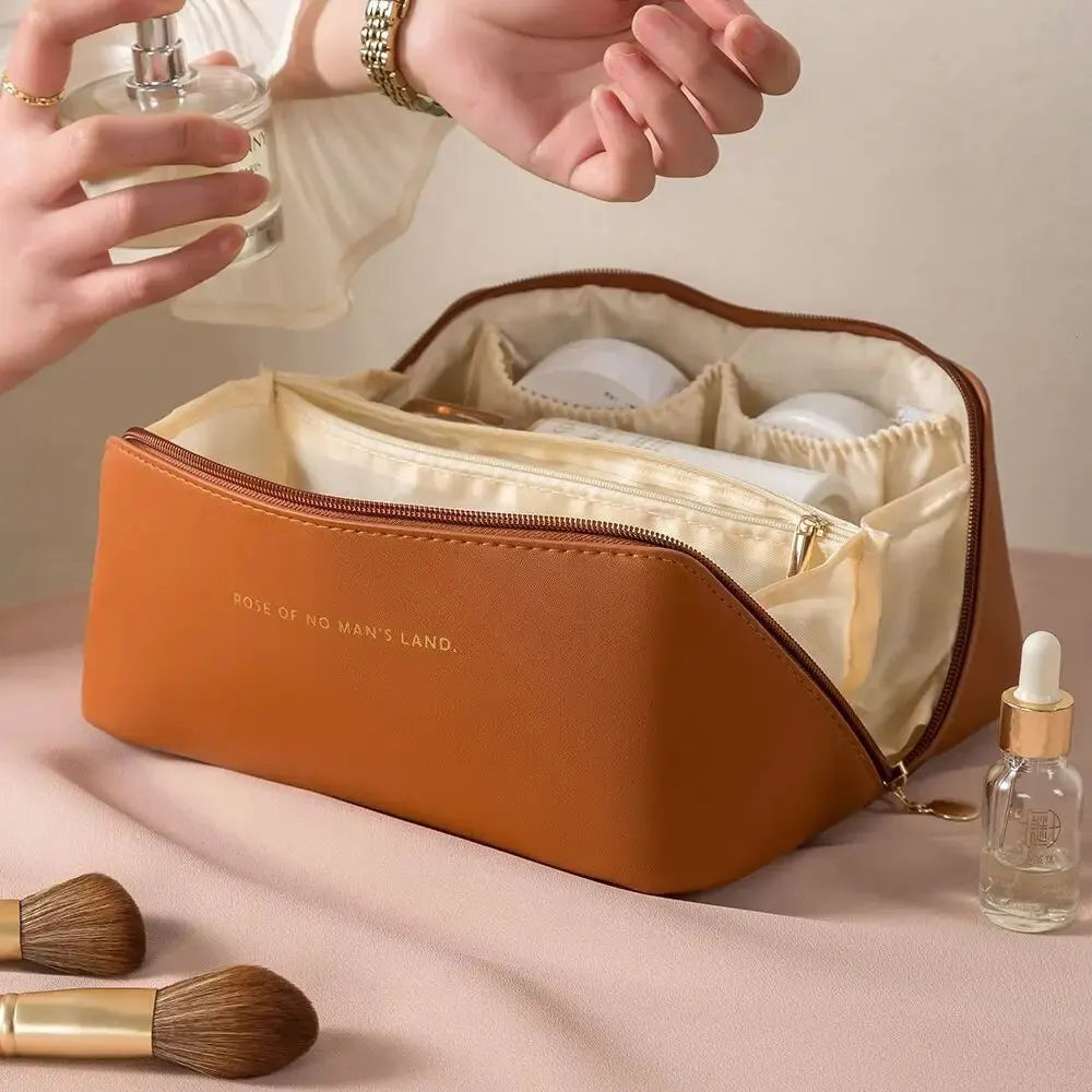 Luxury Makeup Organizer Zipper Travel Toiletry Bag