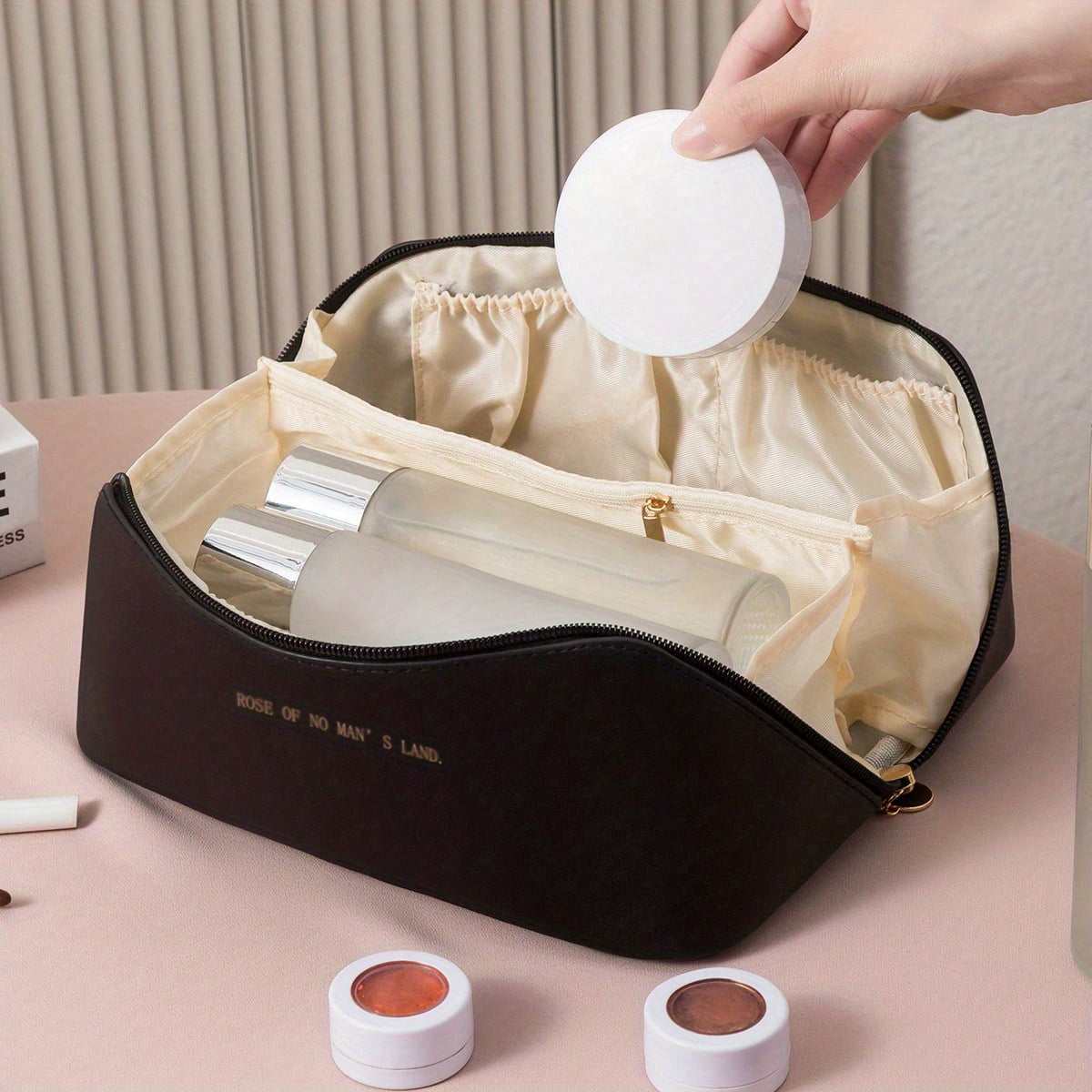 Luxury Makeup Organizer Zipper Travel Toiletry Bag