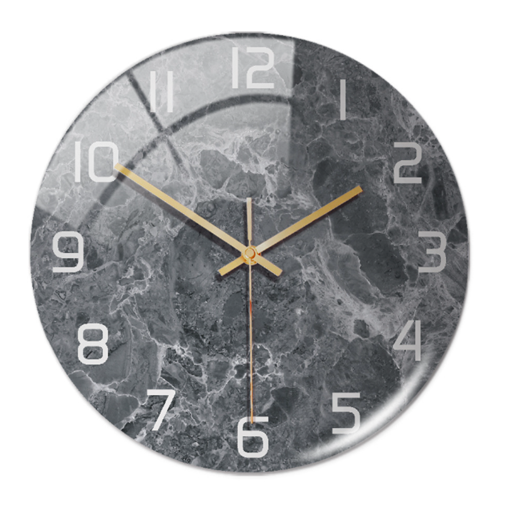 Luxury Marble Wall Clock Silent Modern Acrylic Home Decor