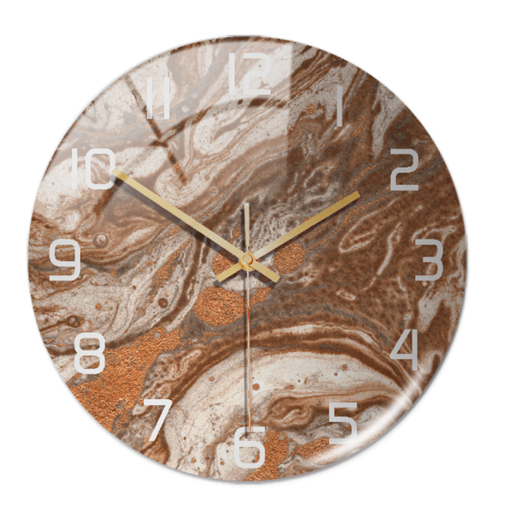 Luxury Marble Wall Clock Silent Modern Acrylic Home Decor