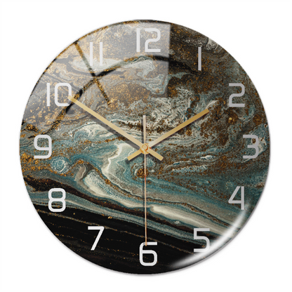 Luxury Marble Wall Clock Silent Modern Acrylic Home Decor