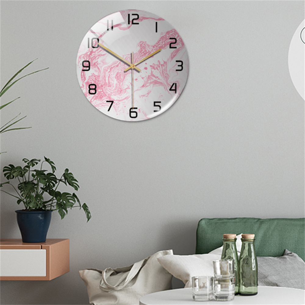 Luxury Marble Wall Clock Silent Modern Acrylic Home Decor