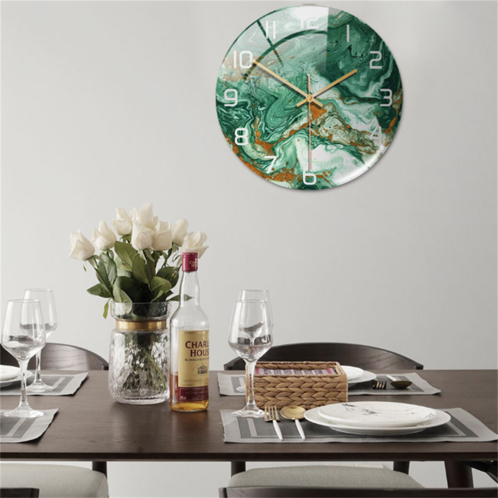 Luxury Marble Wall Clock Silent Modern Acrylic Home Decor