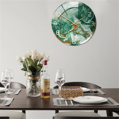 Luxury Marble Wall Clock Silent Modern Acrylic Home Decor