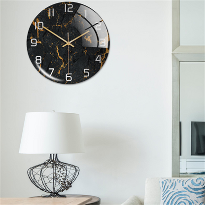 Luxury Marble Wall Clock Silent Modern Acrylic Home Decor