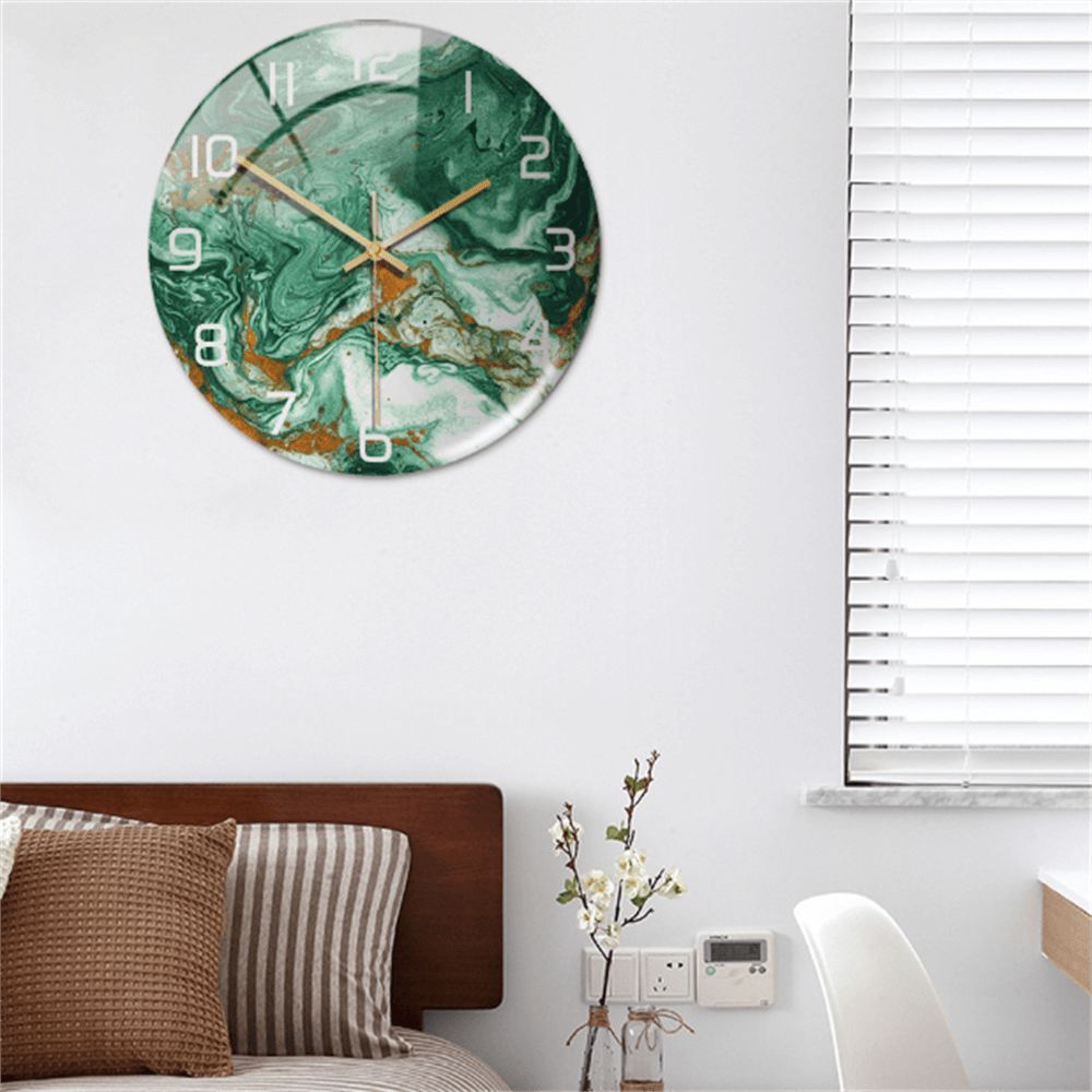 Luxury Marble Wall Clock Silent Modern Acrylic Home Decor