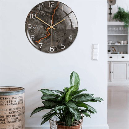 Luxury Marble Wall Clock Silent Modern Acrylic Home Decor