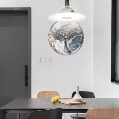 Luxury Marble Wall Clock Silent Modern Acrylic Home Decor