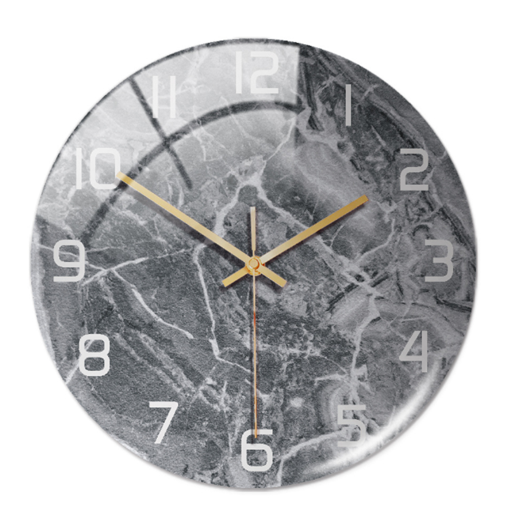 Luxury Marble Wall Clock Silent Modern Acrylic Home Decor