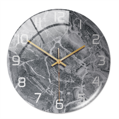 Luxury Marble Wall Clock Silent Modern Acrylic Home Decor