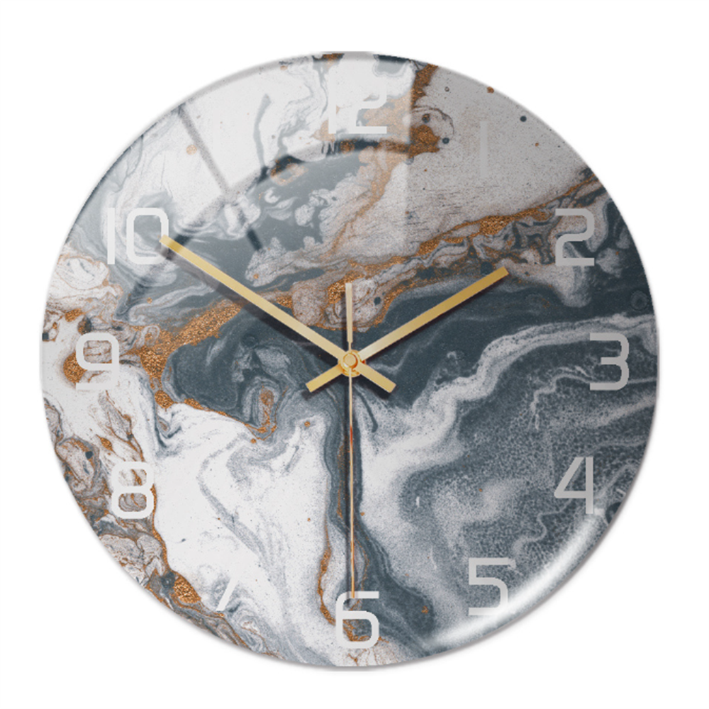 Luxury Marble Wall Clock Silent Modern Acrylic Home Decor