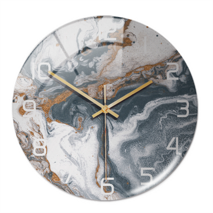 Luxury Marble Wall Clock Silent Modern Acrylic Home Decor
