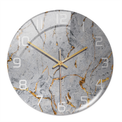 Luxury Marble Wall Clock Silent Modern Acrylic Home Decor