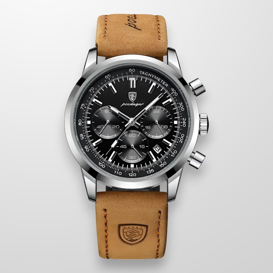 Luxury Men's Luminous Leather Strap Watch
