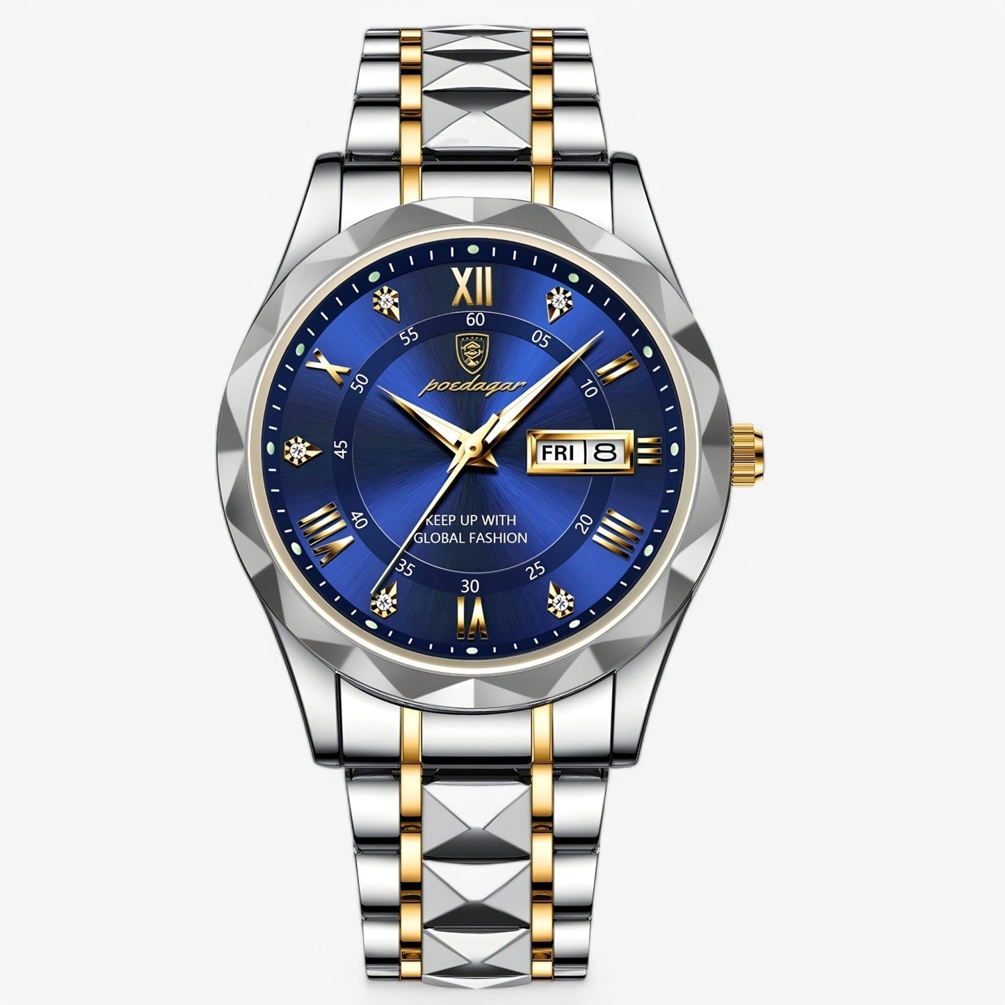 Luxury Mens Watch Elegant Stainless Steel Business Wristwatch
