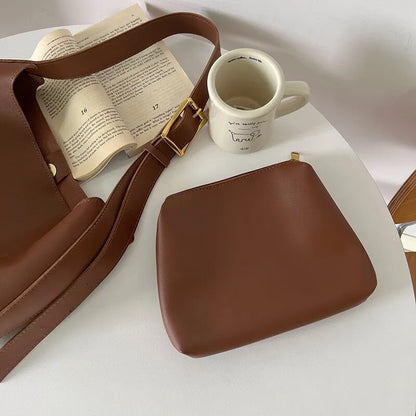 Luxury PU Leather Shoulder Bag Elegant Everyday Tote