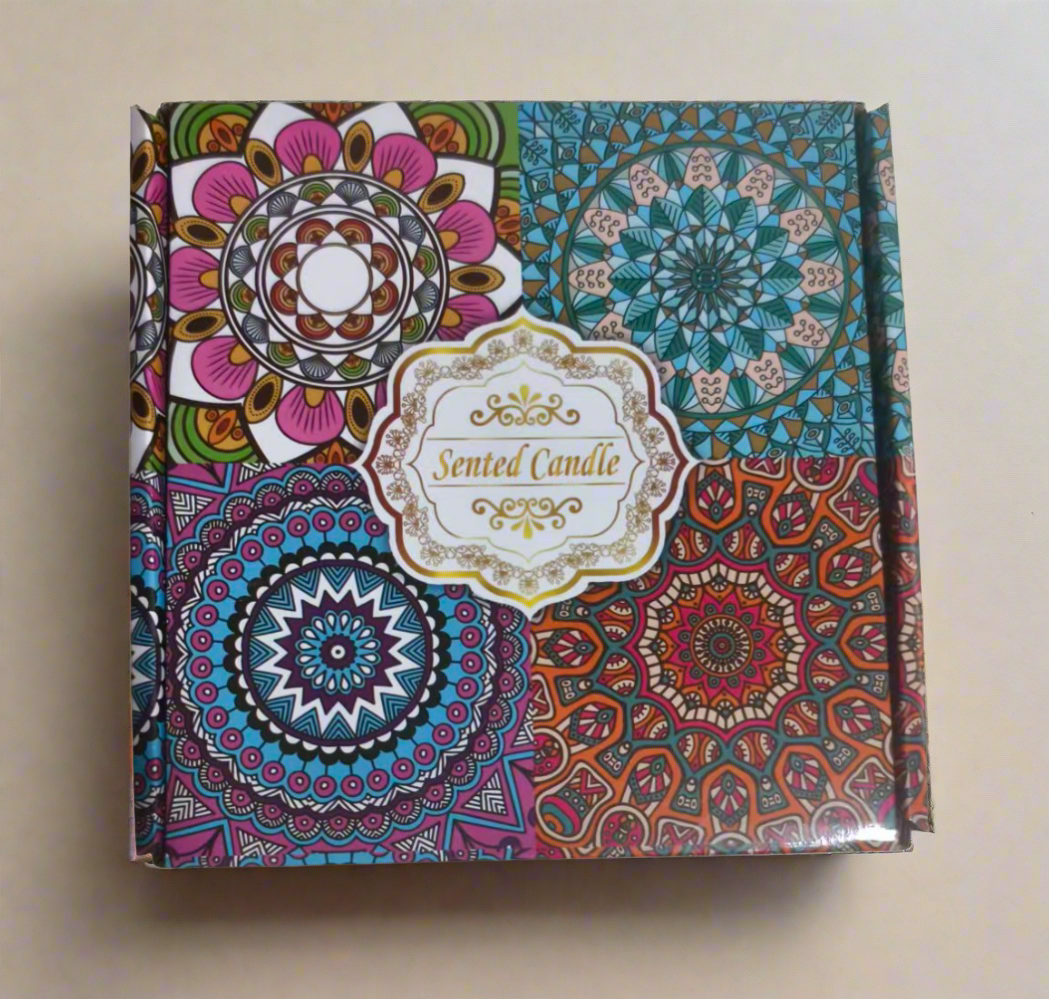 Luxury Scented Candle Gift Set 4 Floral Soy Candles Lavender Rose Jasmine