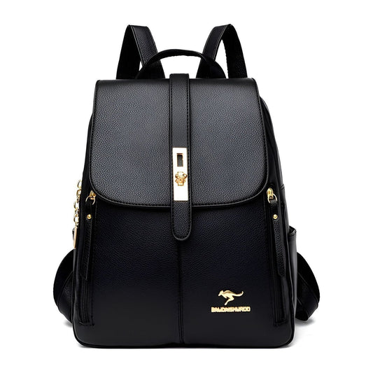 Luxury Women Backpack Waterproof PU Leather Office Travel Bag