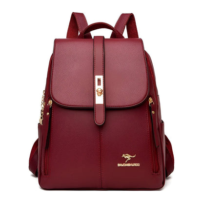 Luxury Women Backpack Waterproof PU Leather Office Travel Bag