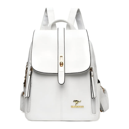 Luxury Women Backpack Waterproof PU Leather Office Travel Bag