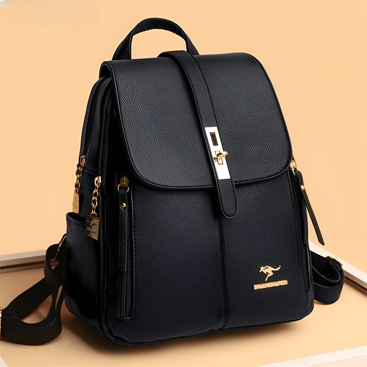 Luxury Women Backpack Waterproof PU Leather Office Travel Bag