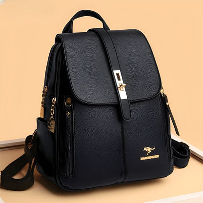 Luxury Women Backpack Waterproof PU Leather Office Travel Bag