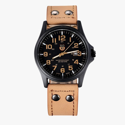 Luxury Womens Watch Date Display Sport Style Leather Strap