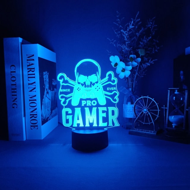 Magische gaming-nachtlamp met ledverlichting, RGB-lamp met 16 kleuren voor bureau en slaapkamer