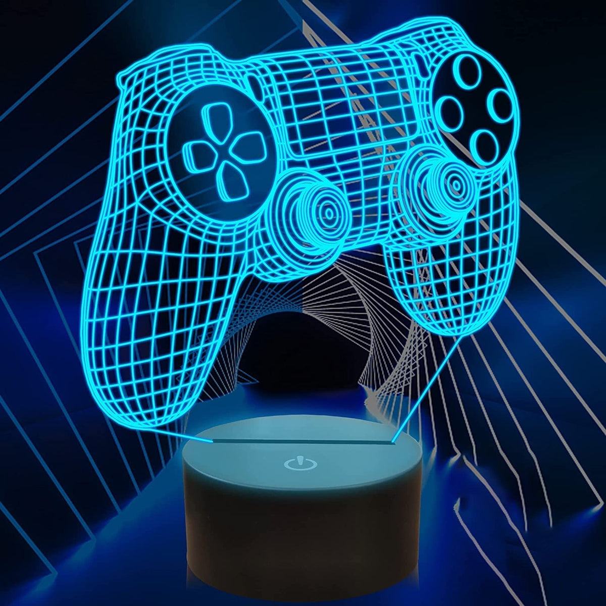 Magische gaming-nachtlamp met ledverlichting, RGB-lamp met 16 kleuren voor bureau en slaapkamer