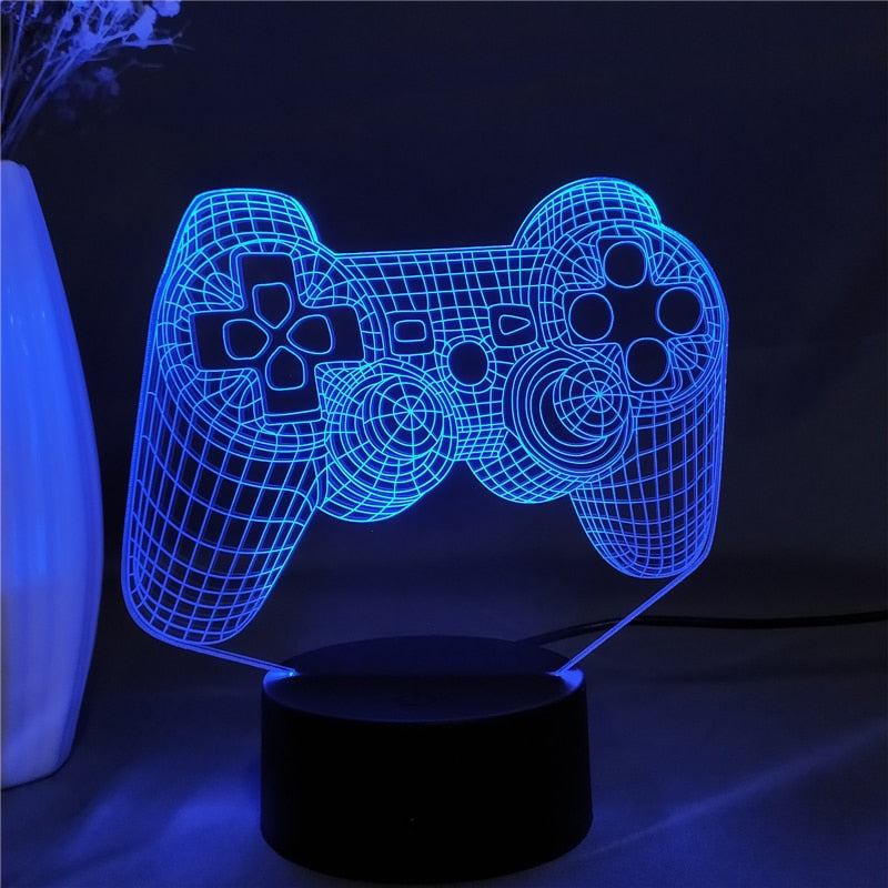 Magische gaming-nachtlamp met ledverlichting, RGB-lamp met 16 kleuren voor bureau en slaapkamer