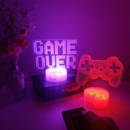 Magische gaming-nachtlamp met ledverlichting, RGB-lamp met 16 kleuren voor bureau en slaapkamer