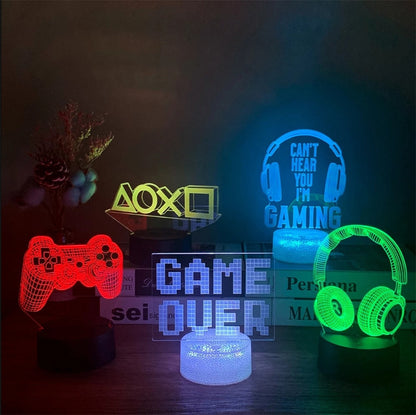Magische gaming-nachtlamp met ledverlichting, RGB-lamp met 16 kleuren voor bureau en slaapkamer
