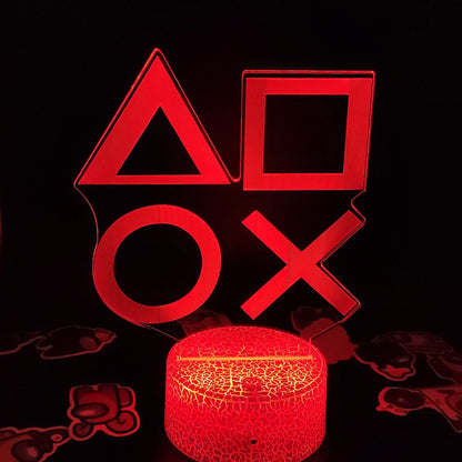 Magische gaming-nachtlamp met ledverlichting, RGB-lamp met 16 kleuren voor bureau en slaapkamer