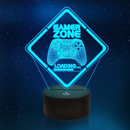 Magische gaming-nachtlamp met ledverlichting, RGB-lamp met 16 kleuren voor bureau en slaapkamer