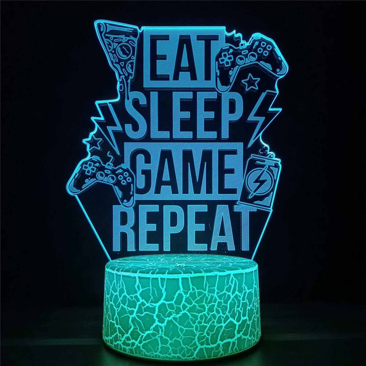 Magische gaming-nachtlamp met ledverlichting, RGB-lamp met 16 kleuren voor bureau en slaapkamer