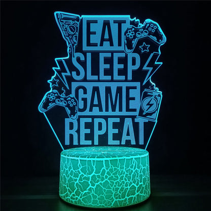 Magische gaming-nachtlamp met ledverlichting, RGB-lamp met 16 kleuren voor bureau en slaapkamer