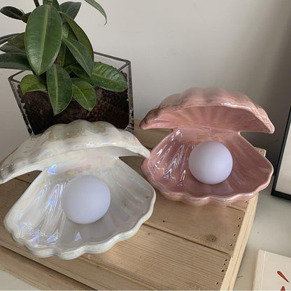 Magical Shell Table Lamp With Removable Pearl Light