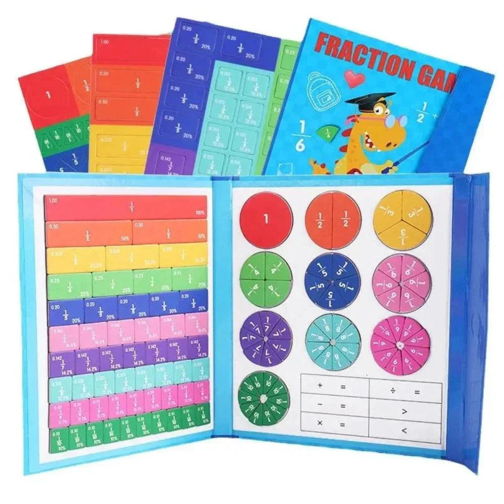 Magnetic Fraction Learning Game Educational Math Toy Set