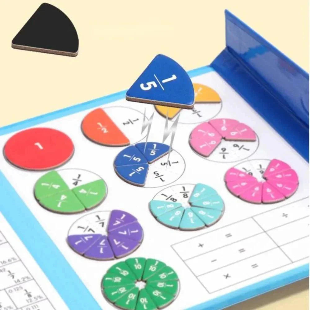 Magnetic Fraction Learning Game Educational Math Toy Set