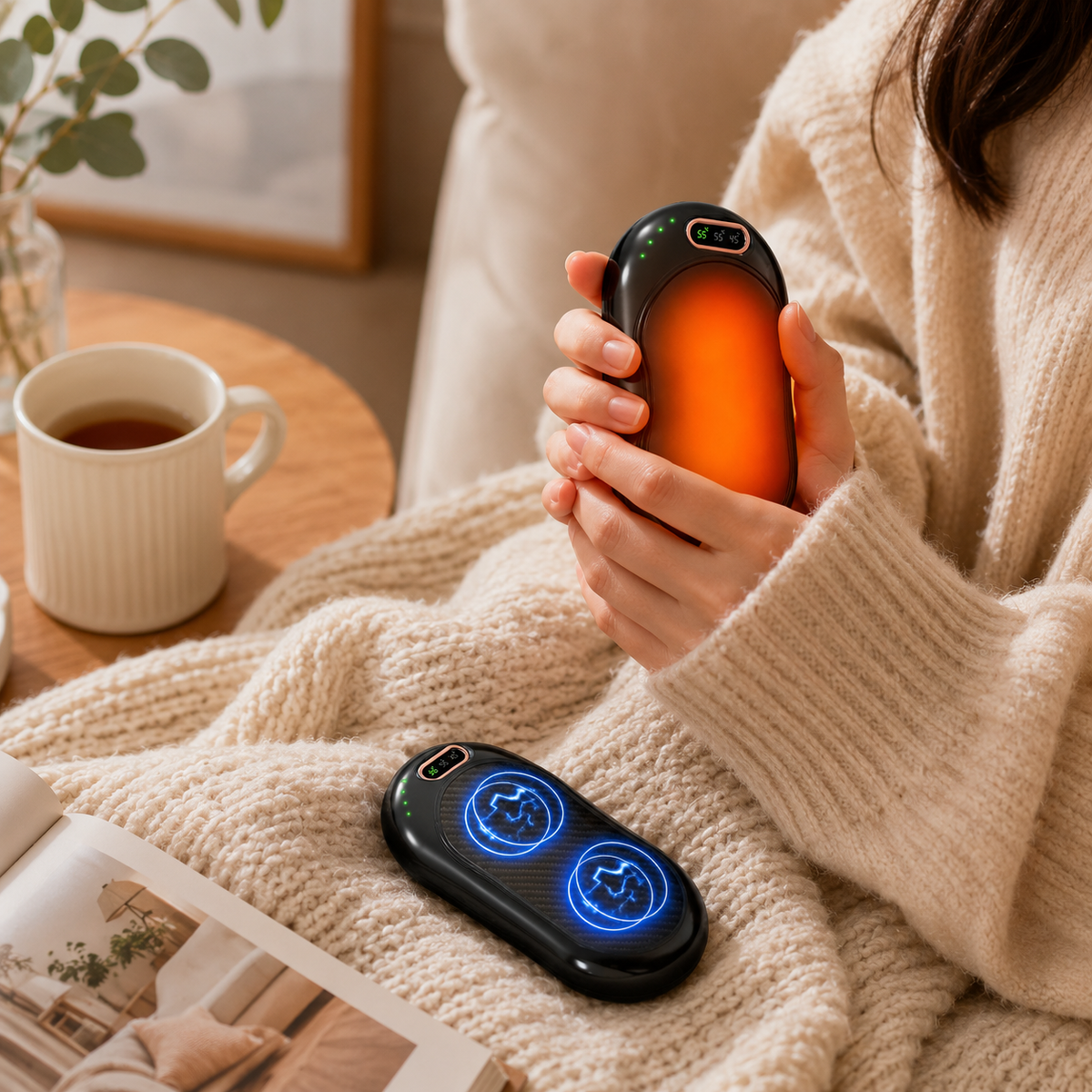 Magnetic Rechargeable Double-Sided Hand Warmers