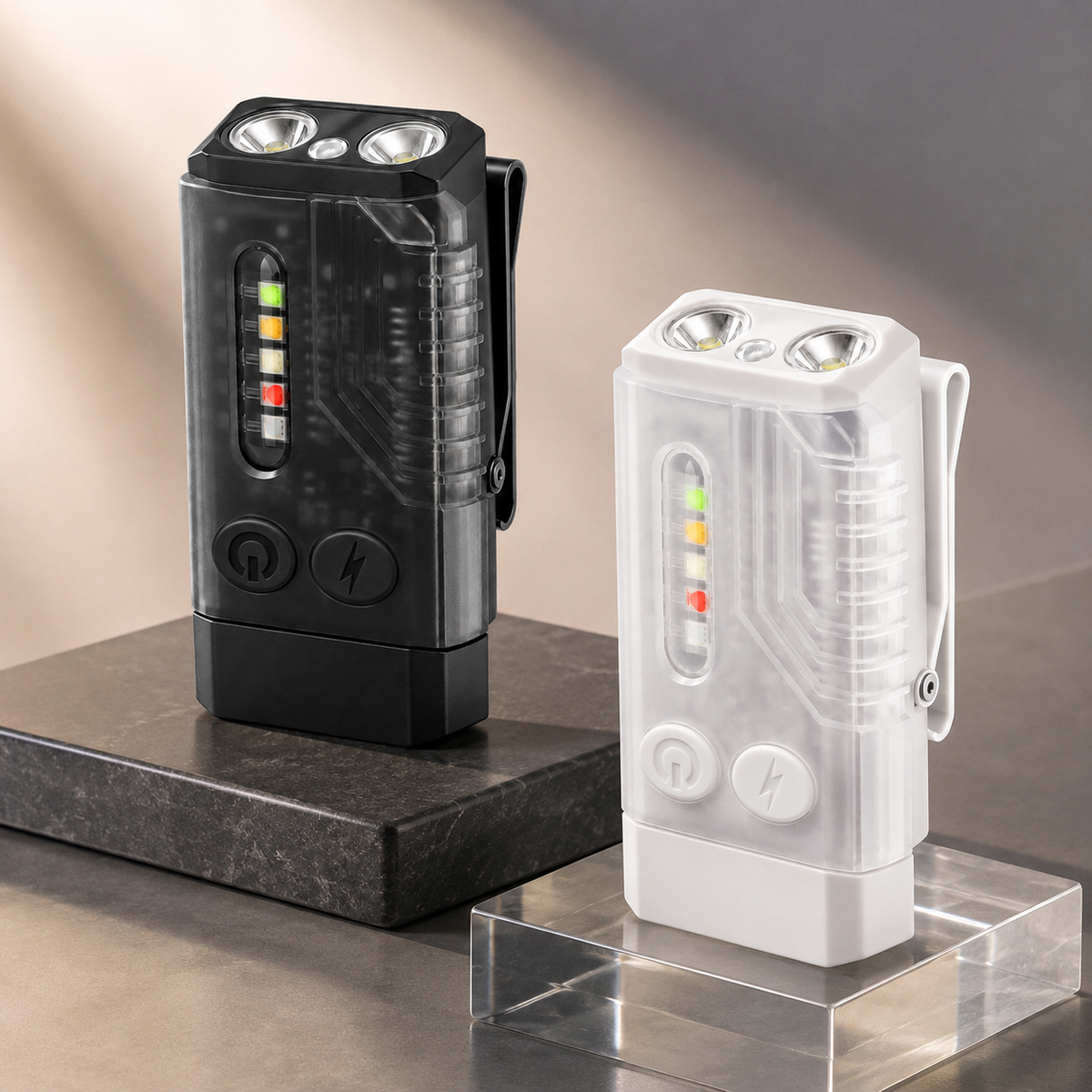 Magnetic Rechargeable Flashlight with Pocket Clip and USB-C Charging