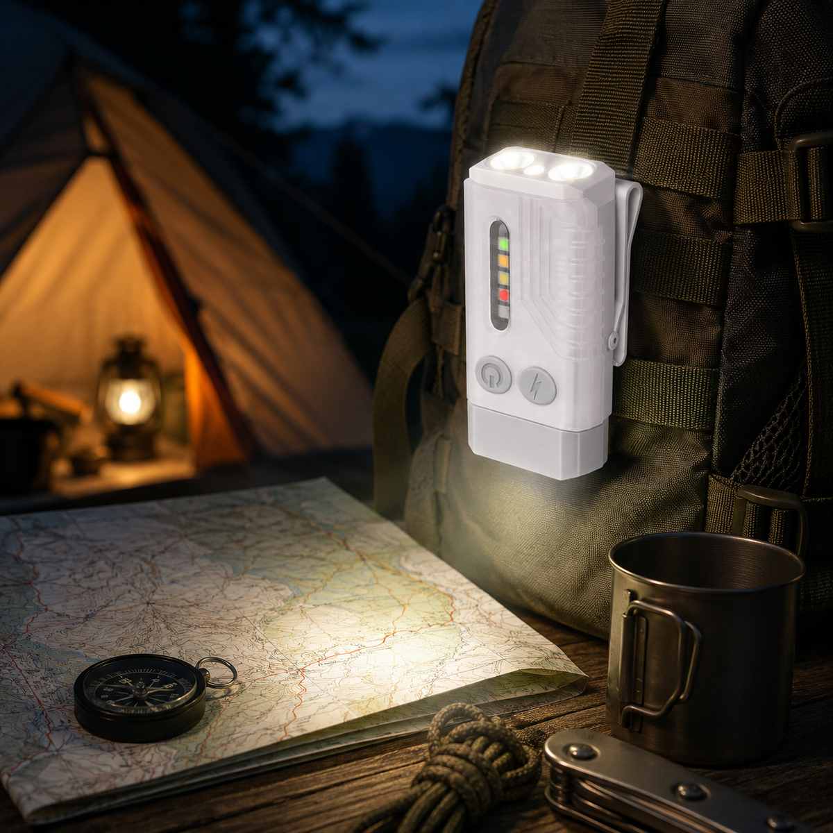 Magnetic Rechargeable Flashlight with Pocket Clip and USB-C Charging