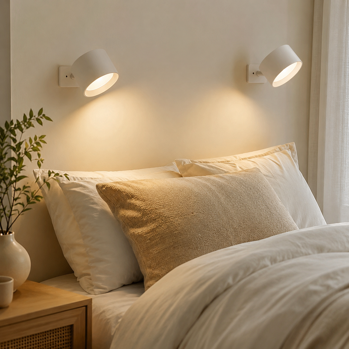 Magnetic Rechargeable Wall Light with 360° Adjustable Mount and Touch Control