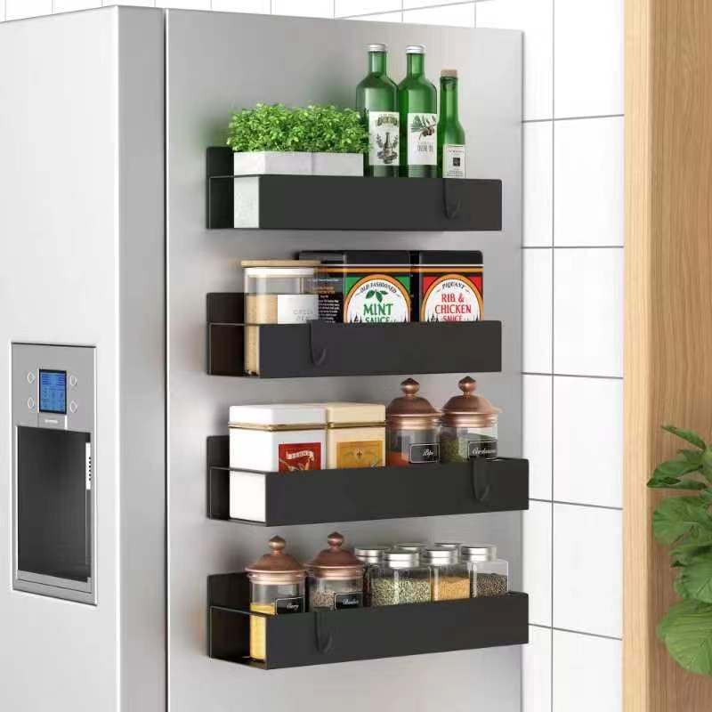 Magnetic Spice Rack Set of 4 Space-Saving Kitchen Organizer
